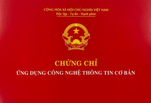 Thông báo nhận chứng chỉ UDCNTT cơ bản khóa thi ngày 22-01-2022