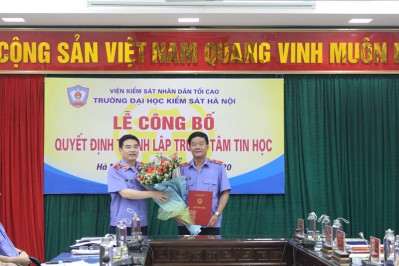 Lễ công bố Quyết định thành lập Trung tâm Tin học – Trường Đại học Kiểm sát Hà Nội